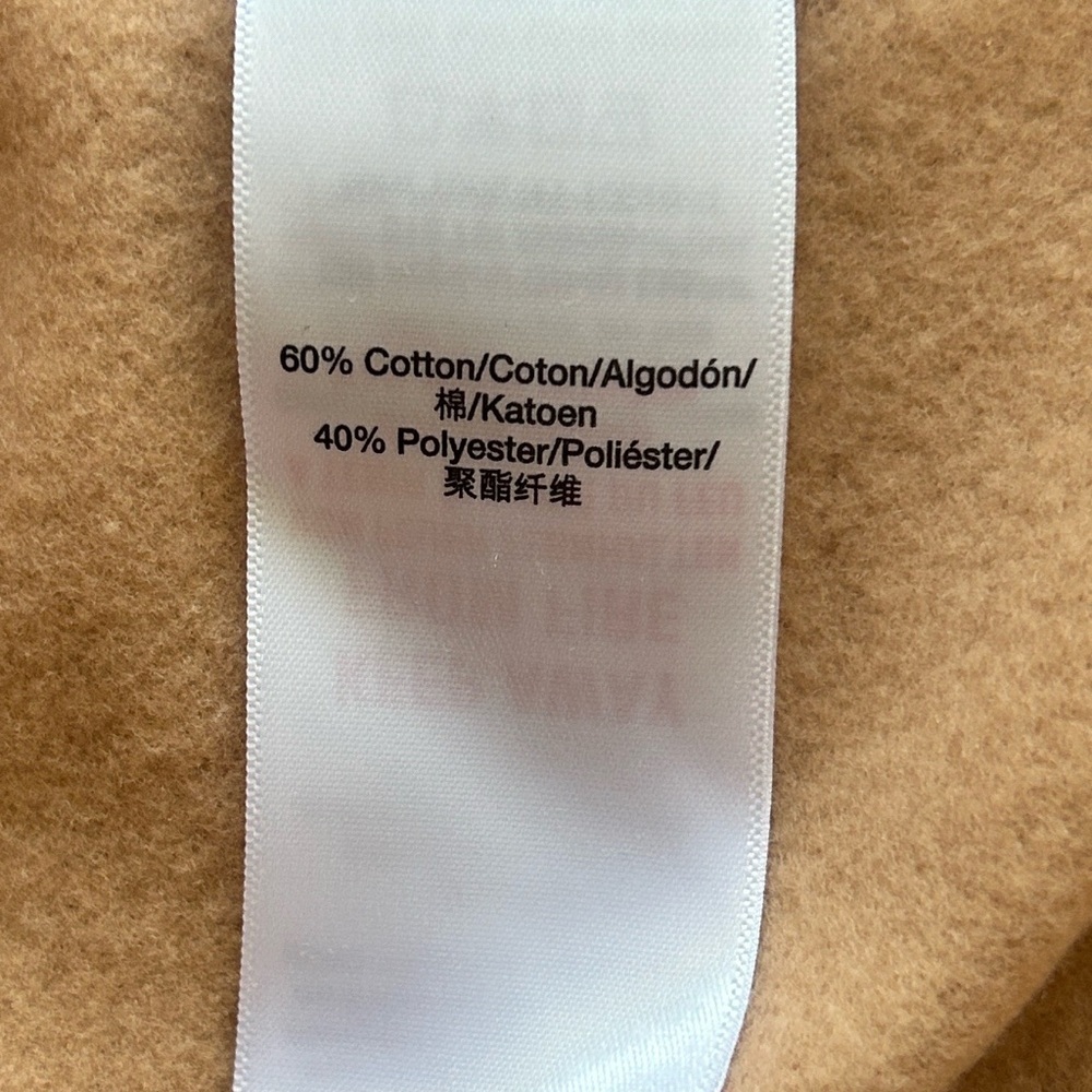 NWT DKNY Brown Cropped Sweatshirt with White Print - Picture 9 of 9